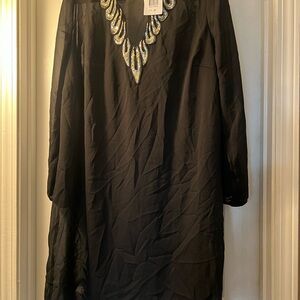 NWT Black Tunic with Embellished Neckline